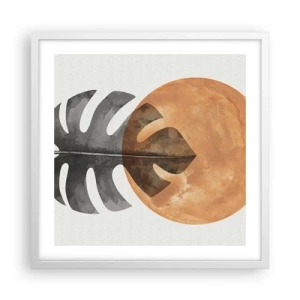 Plakát v bílém rámu - Vždy slunce - 50x50 cm