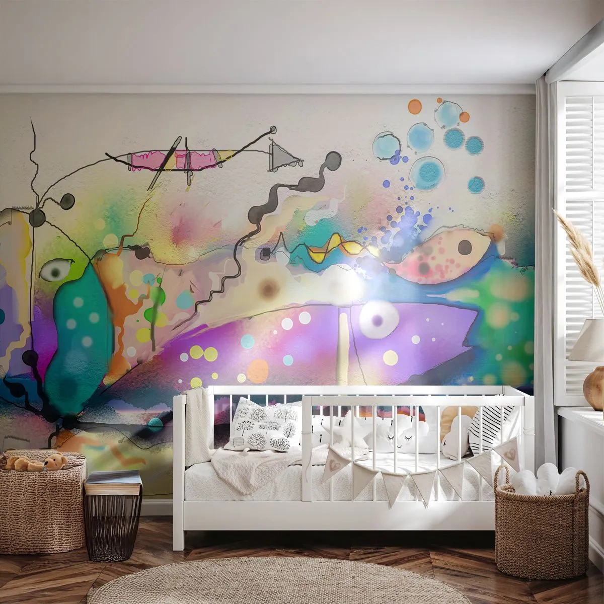 Fototapeta Standard Eco - Chybí slova! - Abstrakce, Ryba, Grafika - 400x280 cm