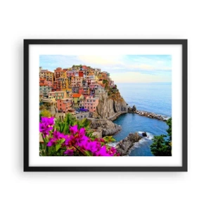 Plakát v černém rámu - Usměvavé město - 50x40 cm