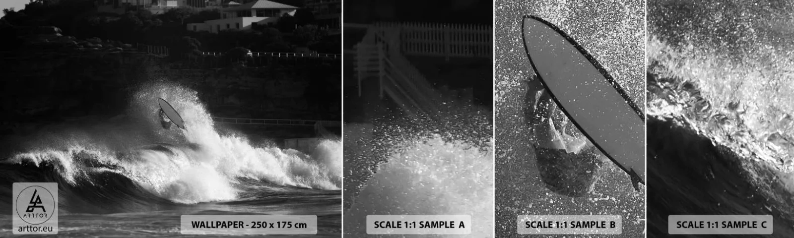 Fototapeta Vzorek Standard Eco - Výzva přijata! - Surfování, Mávat, Vodní sporty - 100x30 cm