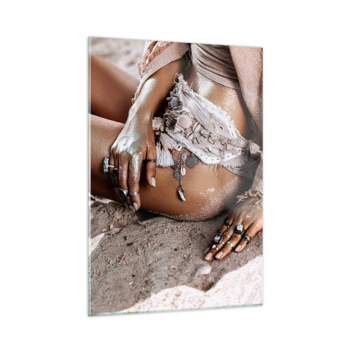 Obraz na skle - Vyplavena na břeh? - 50x70 cm