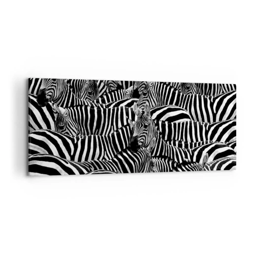 Obraz na plátně - Skupinový portrét s pruhy - 120x50 cm