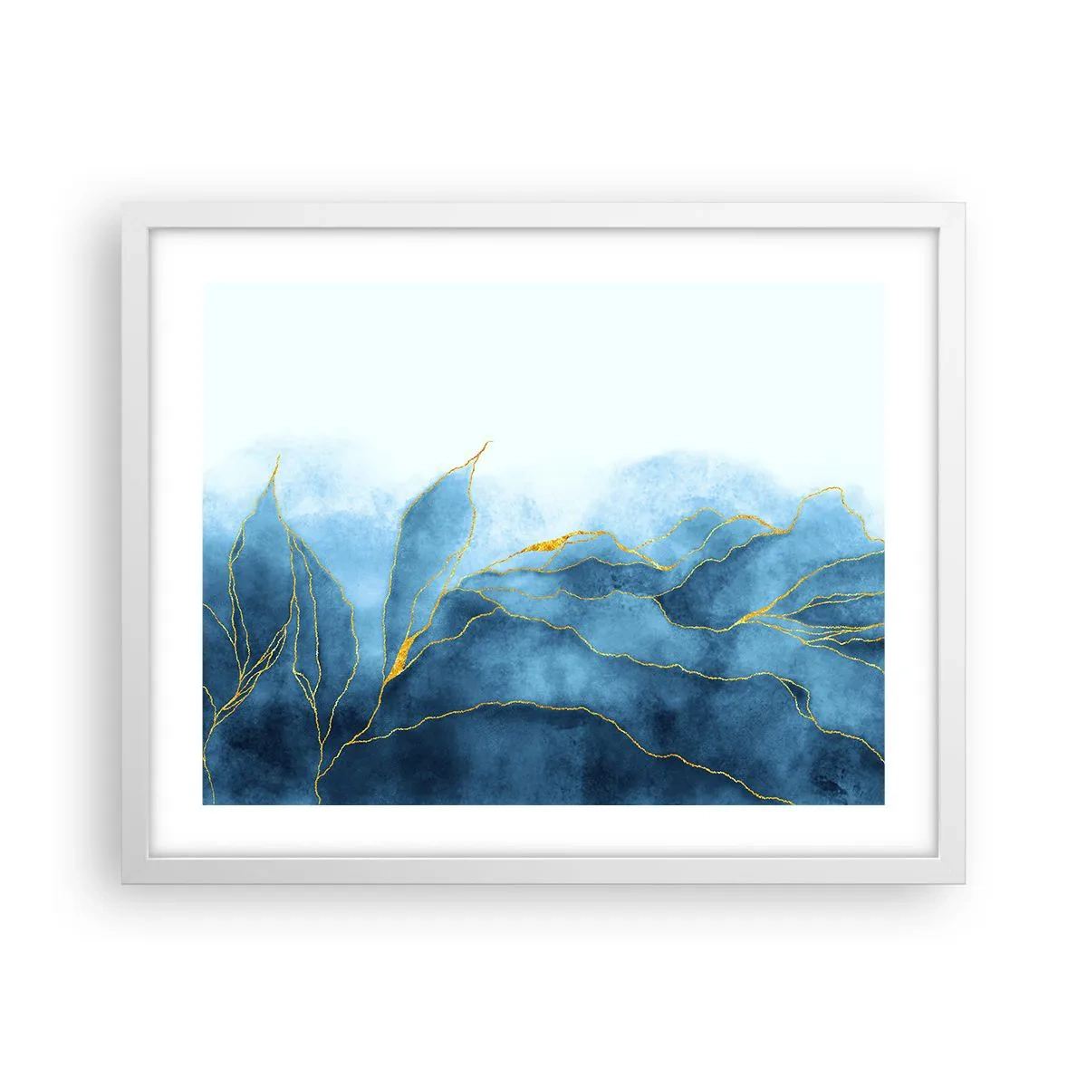 Plakát v bílém rámu - Blankyt ve zlatě - 50x40 cm