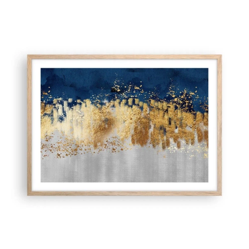 Plakát v rámu světlý dub - Moderní kompozice s jiskrou - 70x50 cm