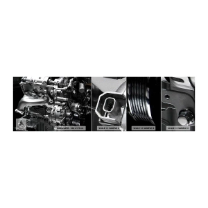 Vzor Fototapety Samolepicí Deluxe Sticker - Kovový, krásný, silný - Automobilový průmysl, Motor auta, 3D - 100x30 cm