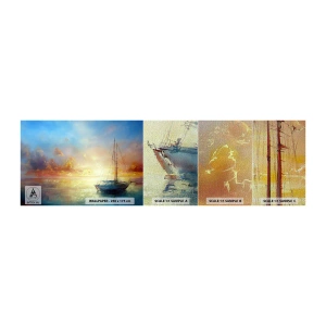 Vzor Fototapety Premium Sand - Ve zlatém zálivu - Plachetnice, Krajina, Moře - 100x30 cm