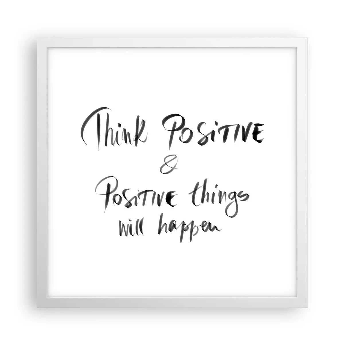 Plakát v bílém rámu - Jak žít? - 40x40 cm