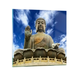 Obraz na skle - Žij beze strachu - 50x50 cm