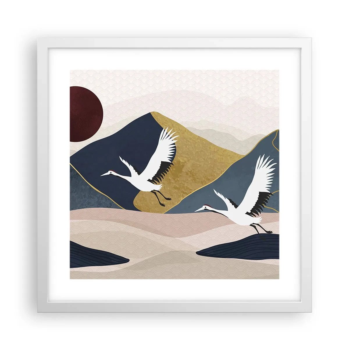 Plakát v bílém rámu - Opět uběhl další den - 40x40 cm