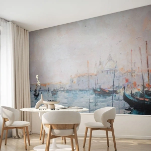 Fototapeta Samolepicí Deluxe Sticker - Za vodou, za mlhou - Kus, Město, Benátky - 200x140 cm