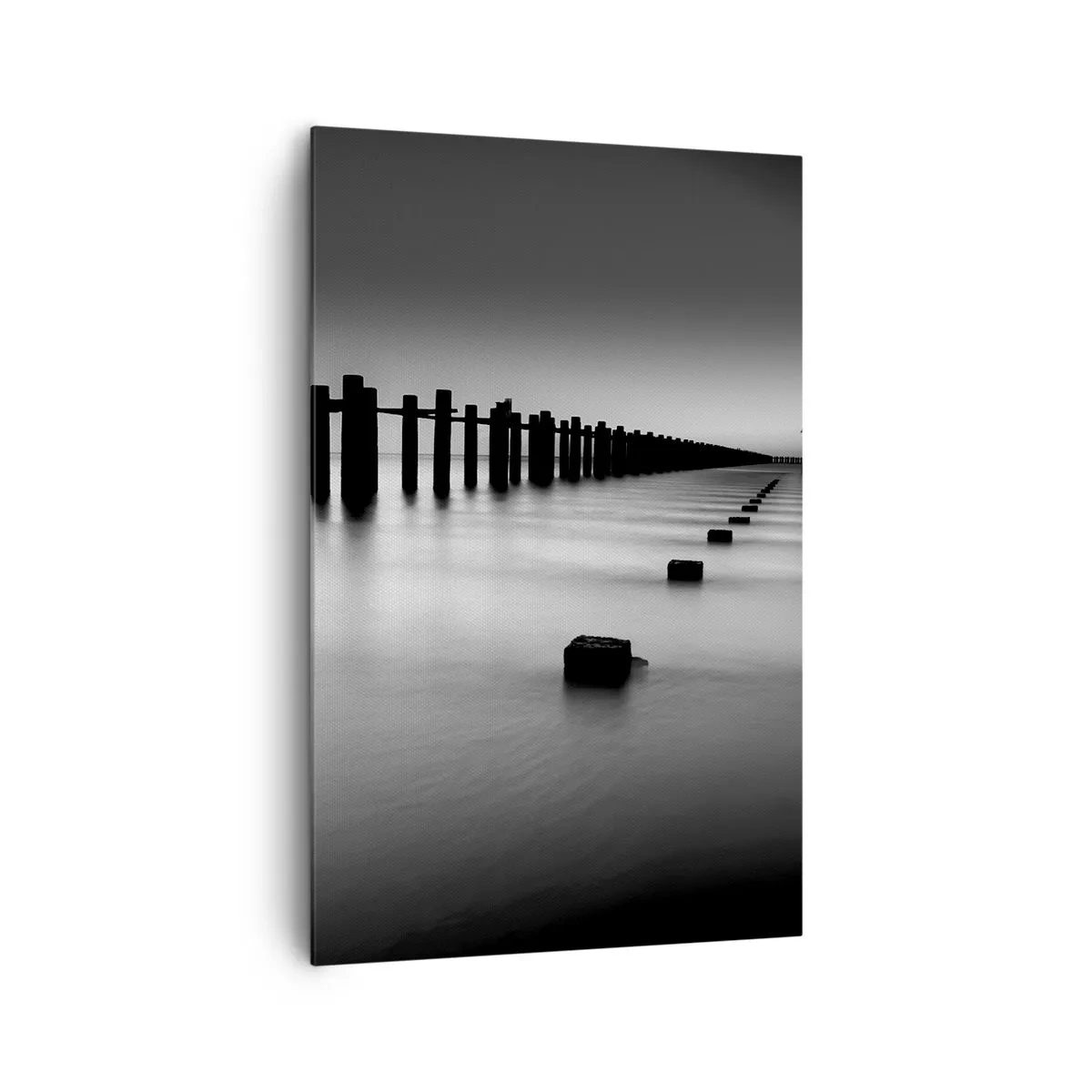 Obraz na plátně - Šedá dálka v mlze - 80x120 cm