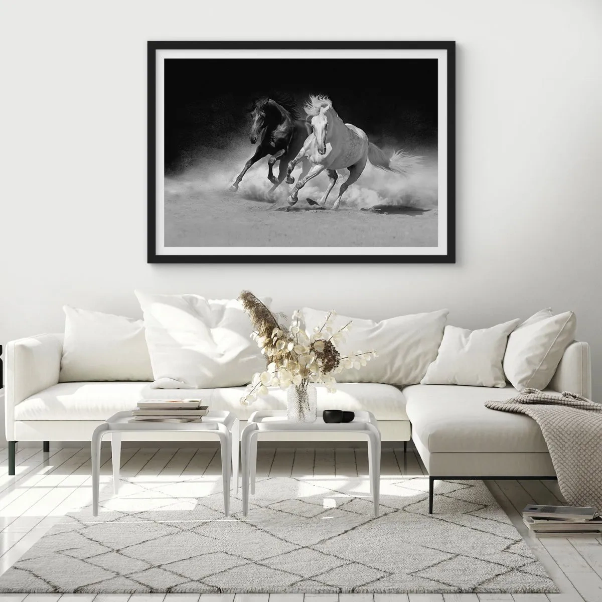 Plakát v černém rámu - Cval svobody - 100x70 cm