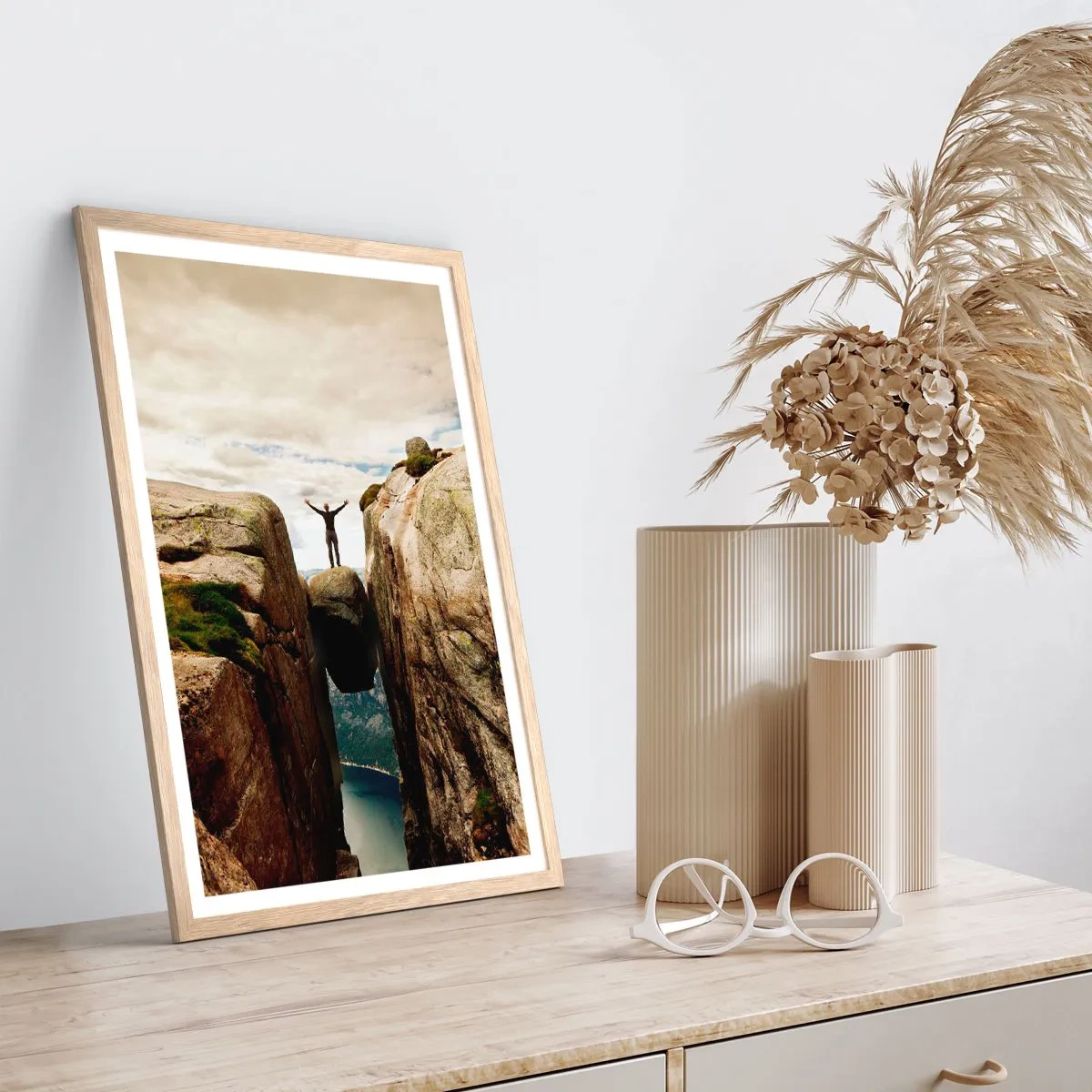 Plakát v rámu světlý dub - Jak se cítím?! - 70x100 cm