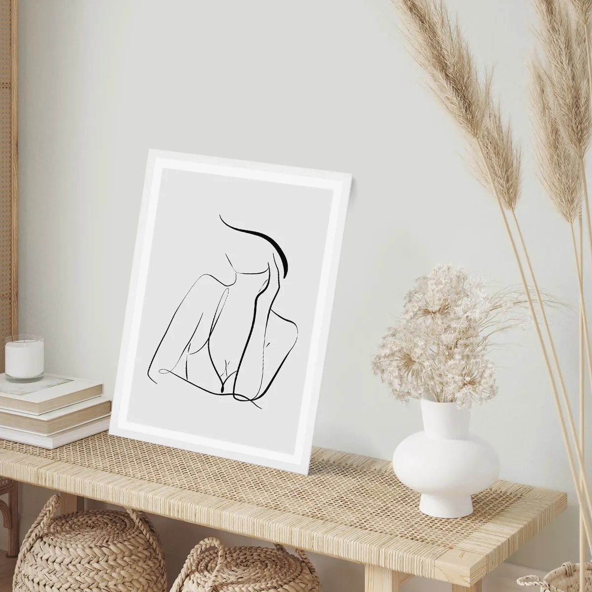 Plakát v bílém rámu - Na vlně snů - 70x100 cm