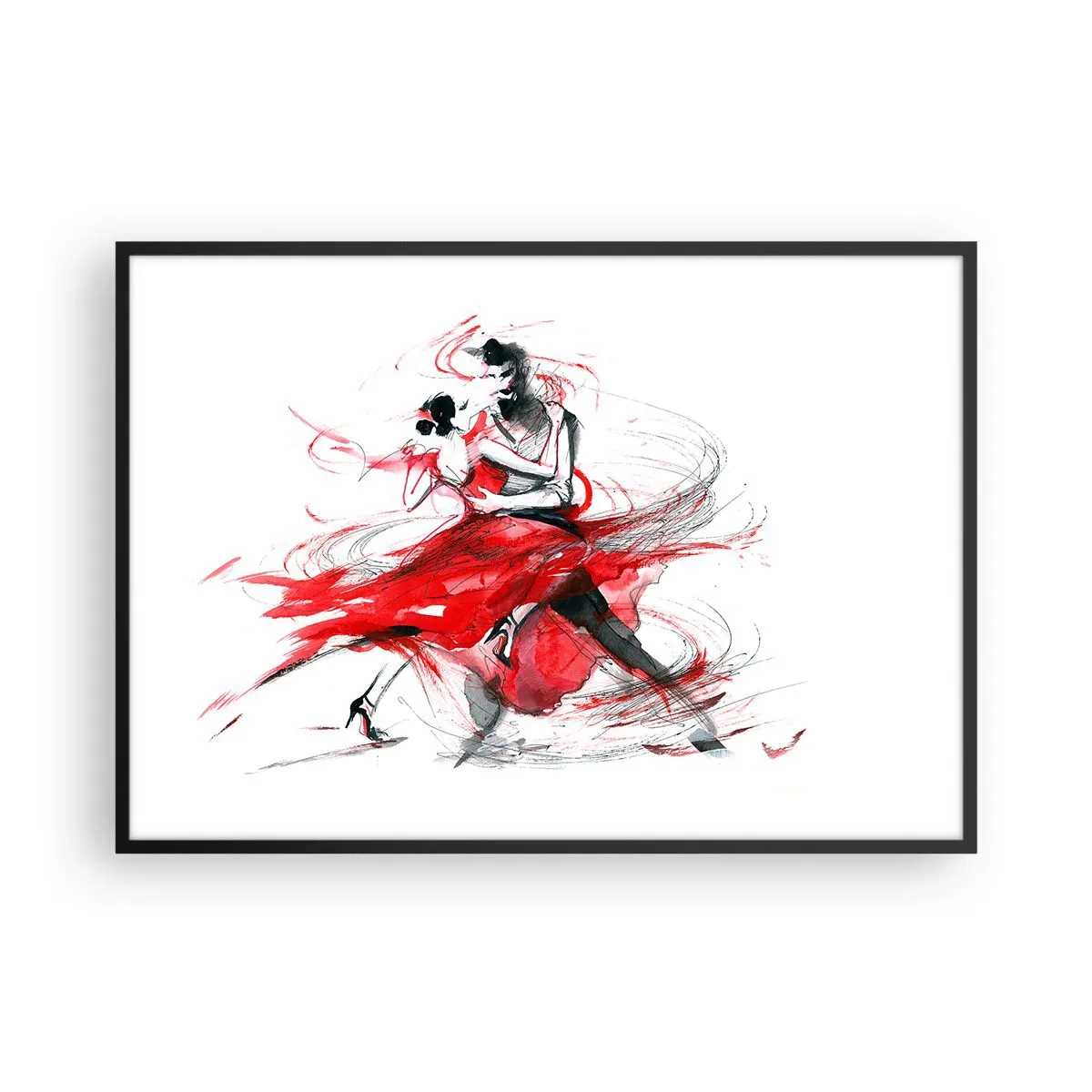 Plakát v černém rámu - Tango - rytmus náruživostí - 100x70 cm