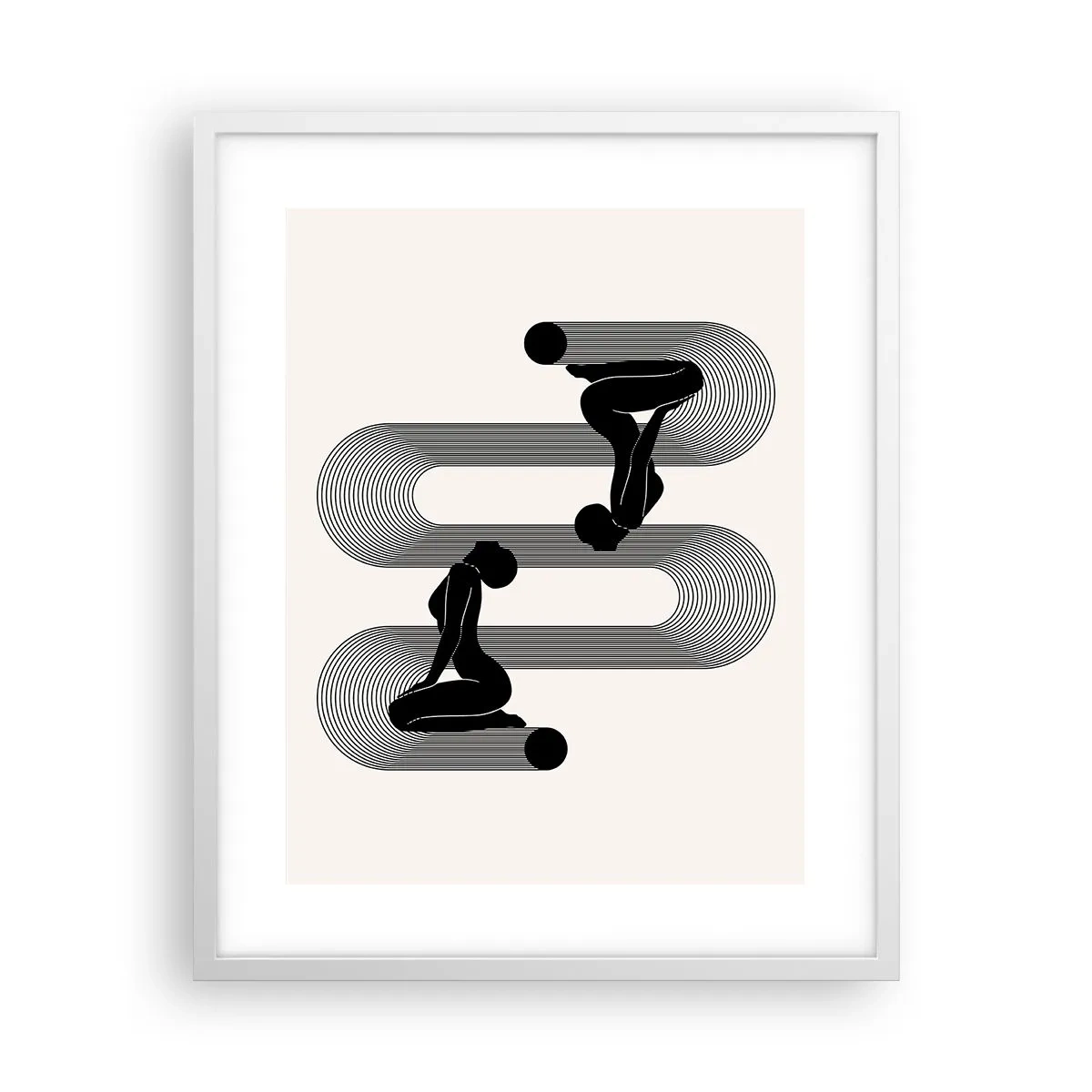 Plakát v bílém rámu - Smyslná symetrie - 40x50 cm