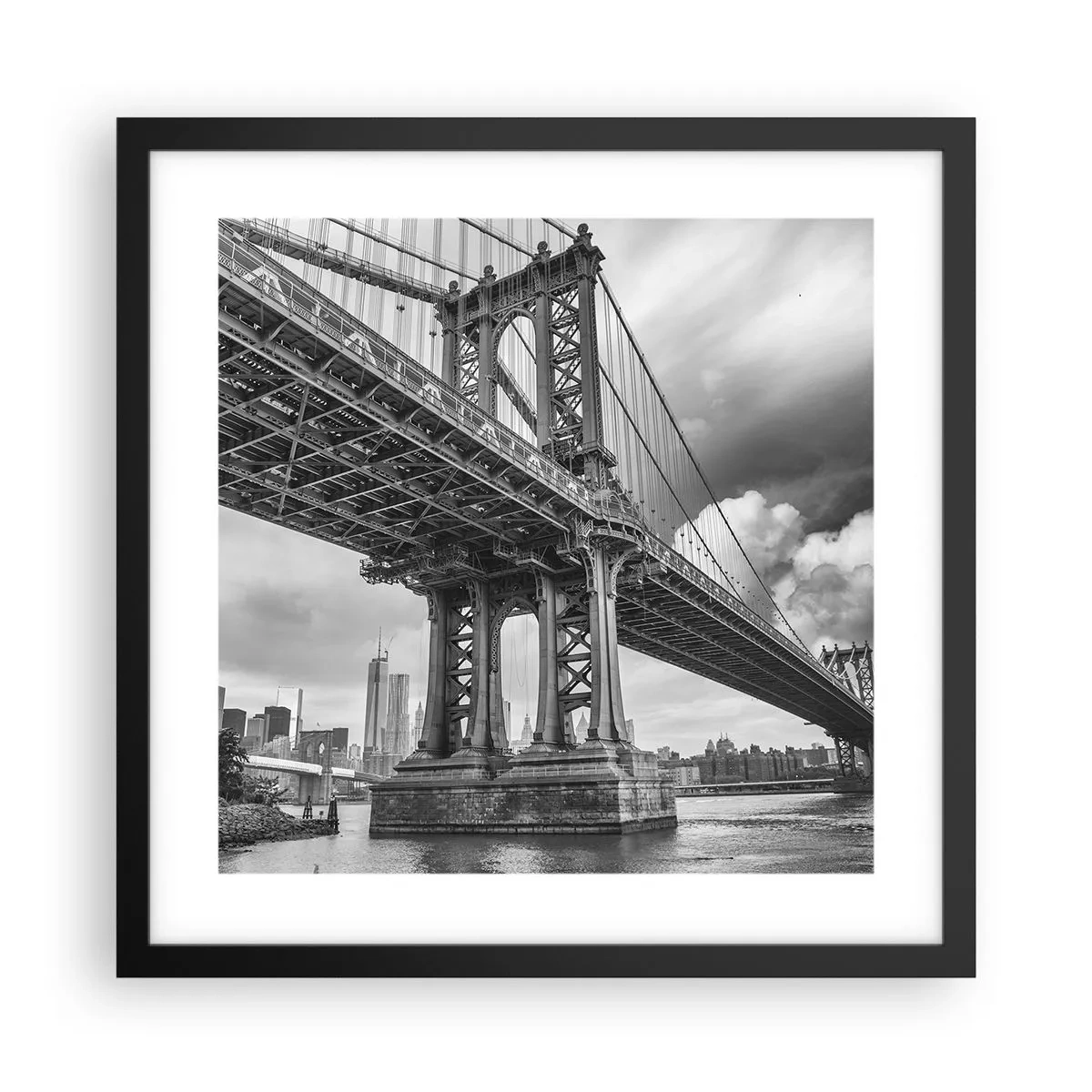 Plakát v černém rámu - Do srdce města - 40x40 cm