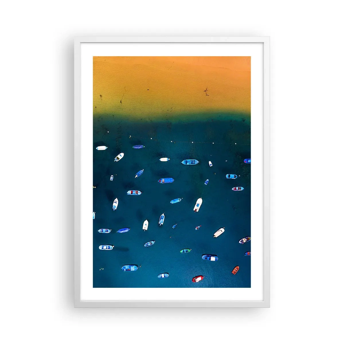 Plakát v bílém rámu - Prázdninová hra - 50x70 cm