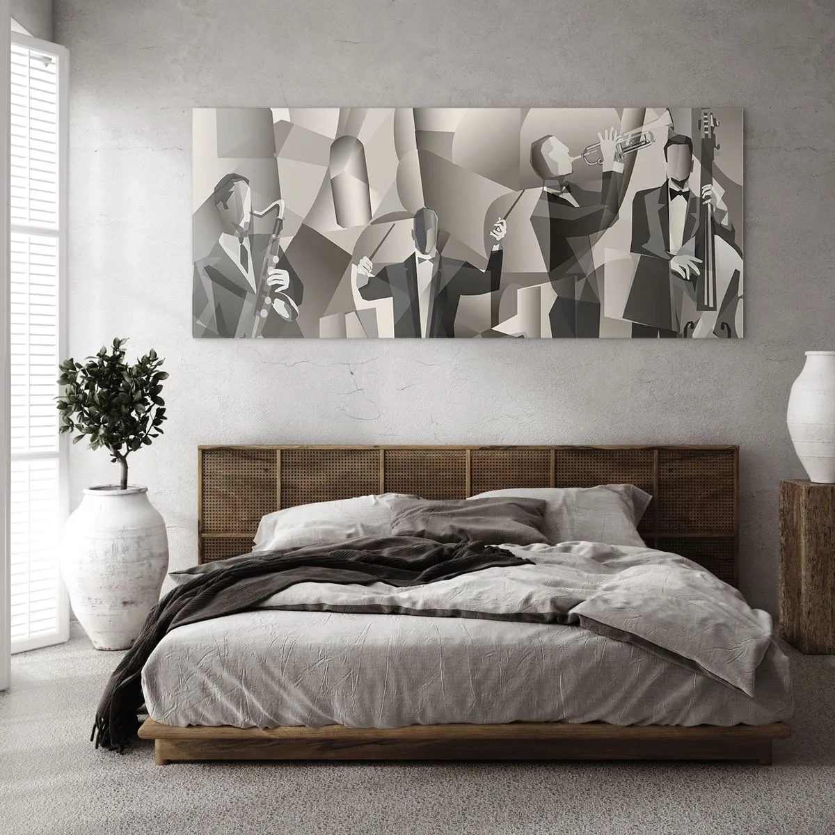 Obraz na skle - V prostoru zvuků - 140x50 cm