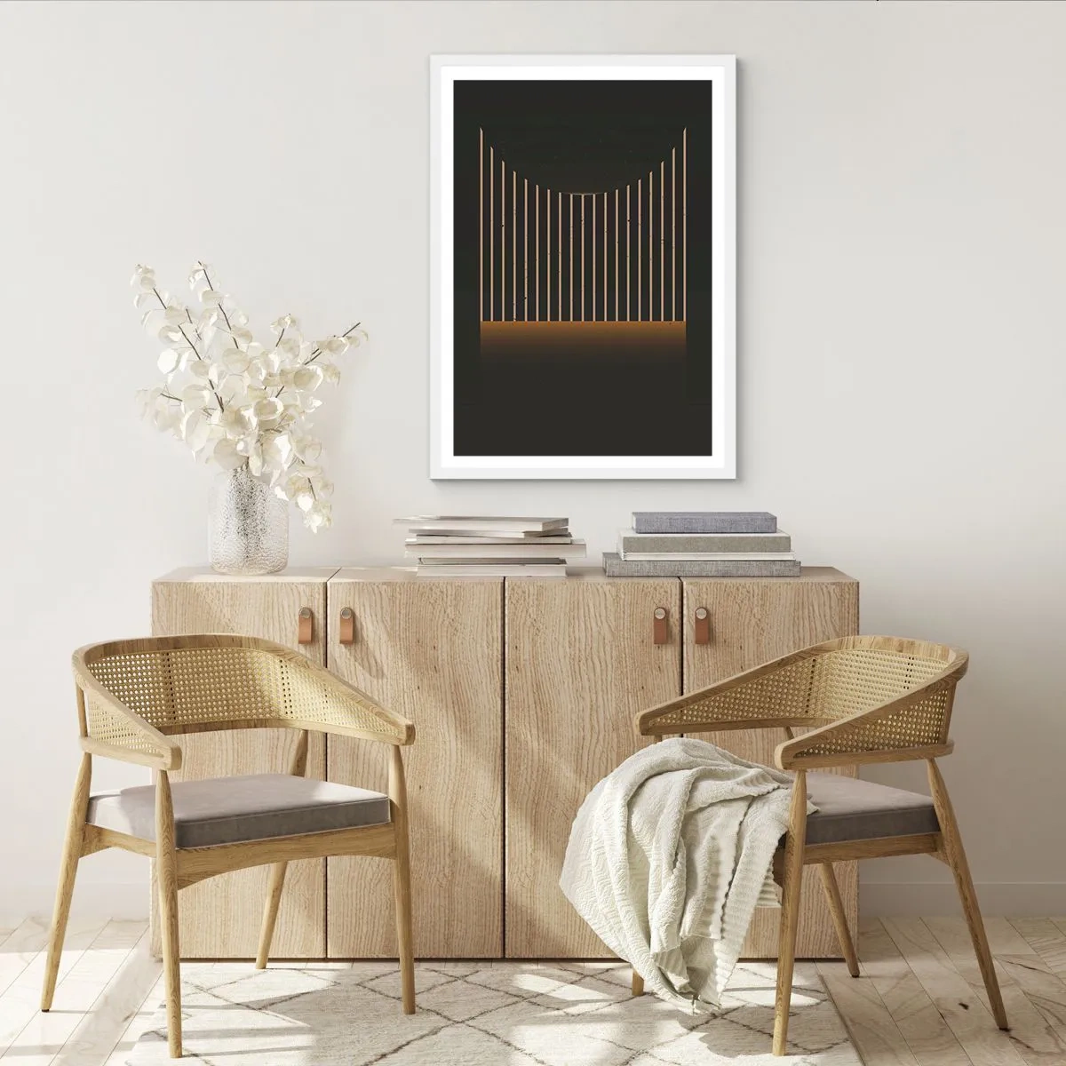 Plakát v bílém rámu - Prozkoumat temnotu - 70x100 cm