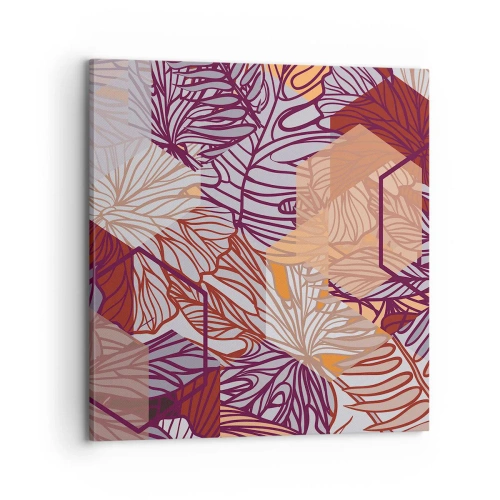 Obraz na plátně - Nemožný vztah mezi geometrií a přírodou - 70x70 cm