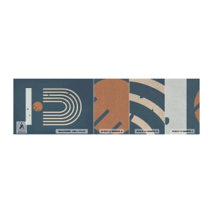 Vzor Fototapety Premium Sand - Geometrie v námořnické modři - Abstrakce, Kus, Grafika - 100x30 cm