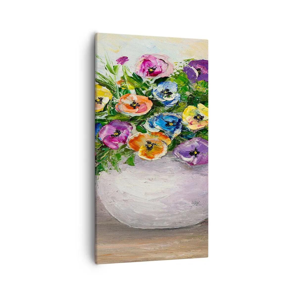 Obraz na plátně - Zátiší s bílou vázou - 55x100 cm