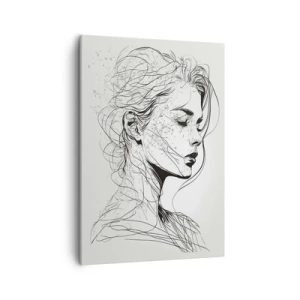 Obraz na plátně - Portrét v zamyšlení - 50x70 cm