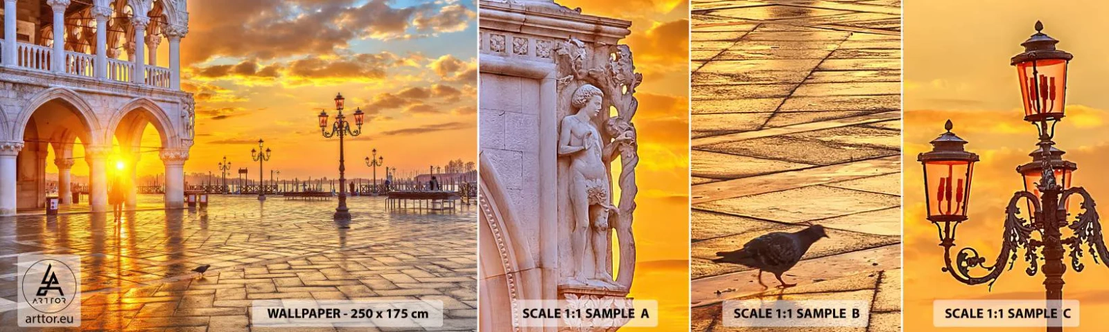 Vzor Fototapety Samolepicí Deluxe Sticker - Kde jsou všichni? - Město, Benátky, Architektura - 100x30 cm