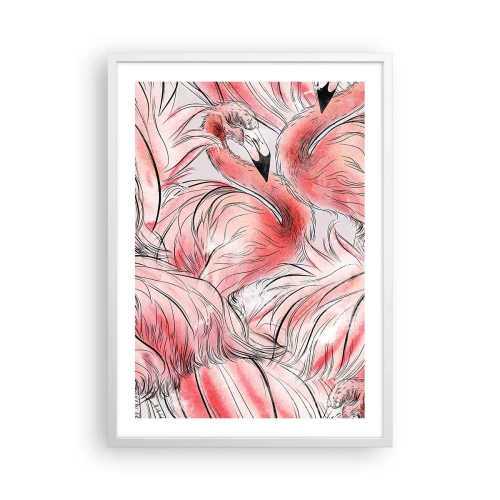 Plakát v bílém rámu - Ptačí corps de ballet - 50x70 cm