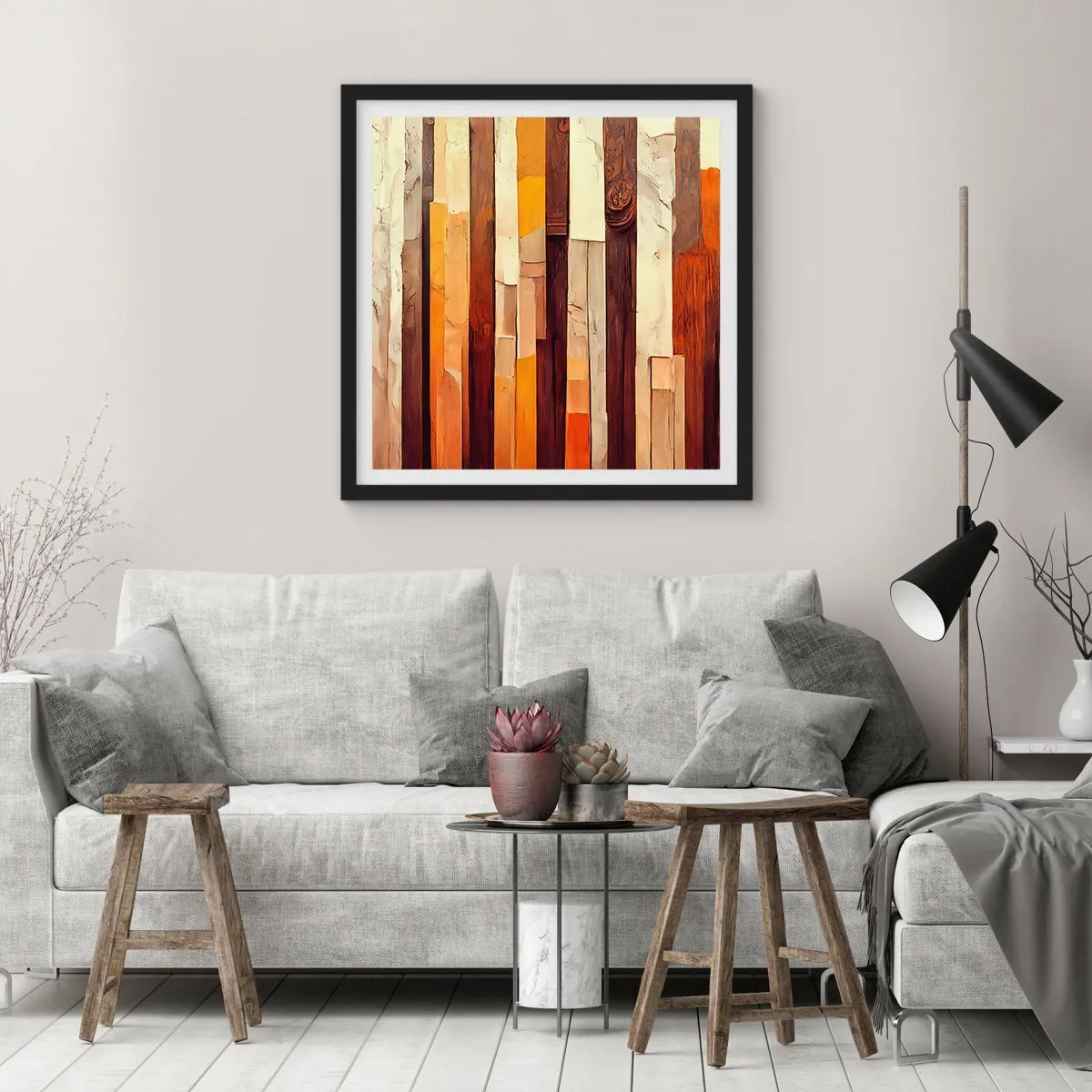 Plakát v černém rámu - Hymna lesních stromů - 30x30 cm