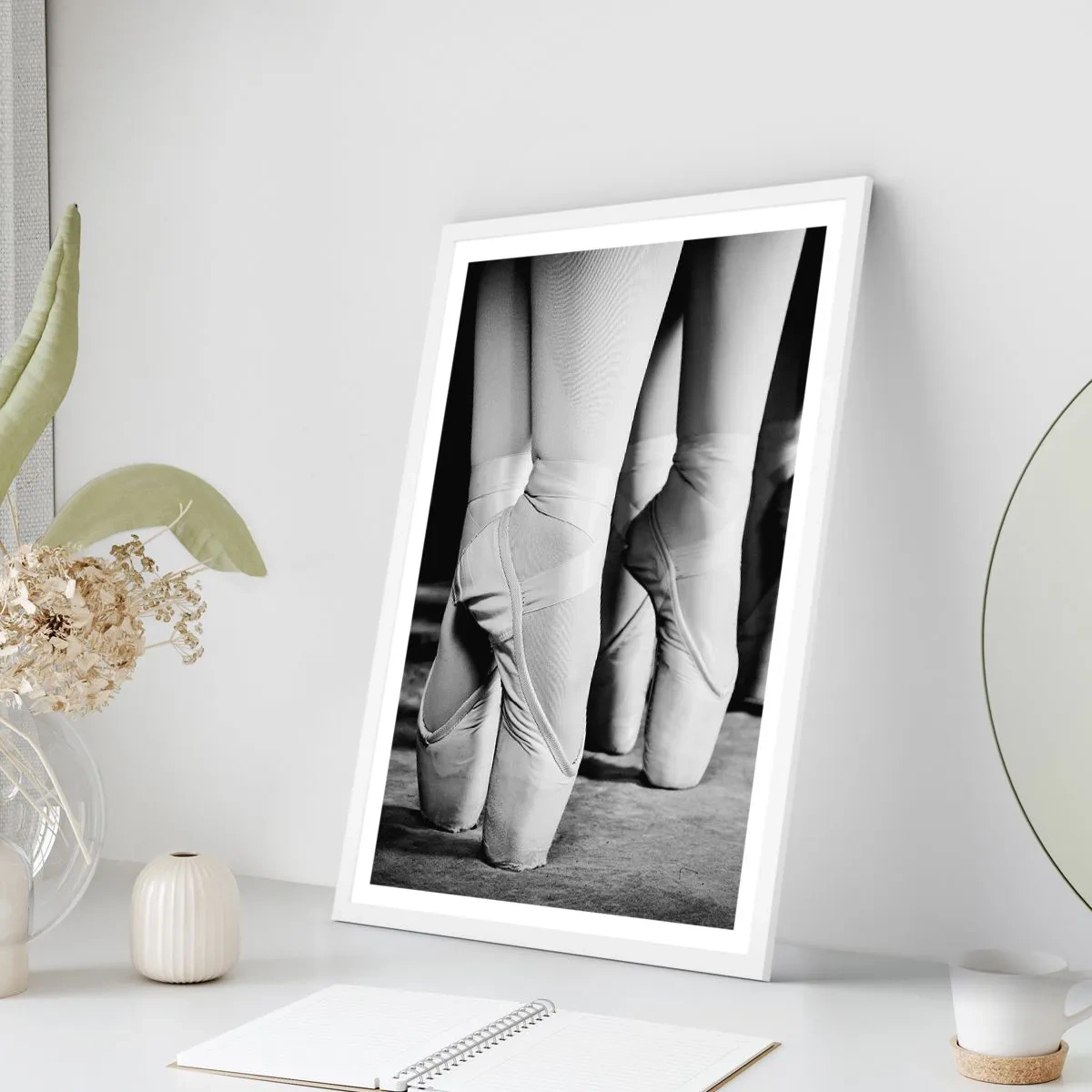 Plakát v bílém rámu - Společně, lehce - 70x100 cm