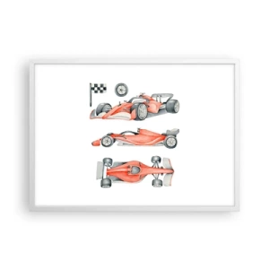 Plakát v bílém rámu - Dohnat sen - 70x50 cm