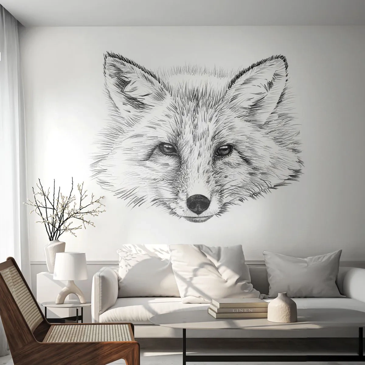 Fototapeta Samolepicí Deluxe Sticker - Mohou tyto oči lhát? - Zvířata, Liška, Grafika - 150x105 cm