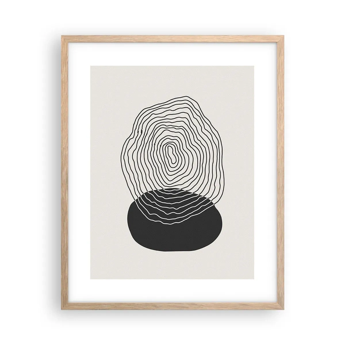 Plakát v rámu světlý dub - Trvání a kmitání - 40x50 cm