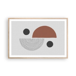 Plakát v rámu světlý dub - Dokonalost kruhu - 91x61 cm