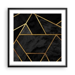 Plakát v černém rámu - Temnota a světlo - 50x50 cm