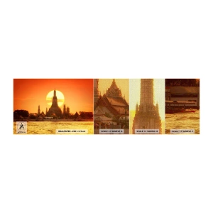 Vzor Fototapety Premium Canvas - Ke slunci, vždy ke slunci - Bangkok, Chrám úsvitu, Thajsko - 100x30 cm