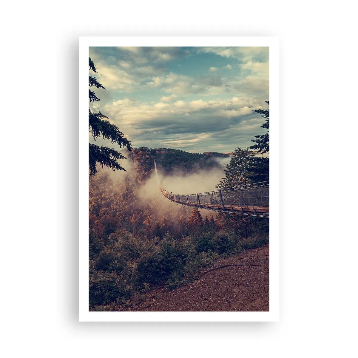 Plakát - Nad podzimním lesem - 70x100 cm