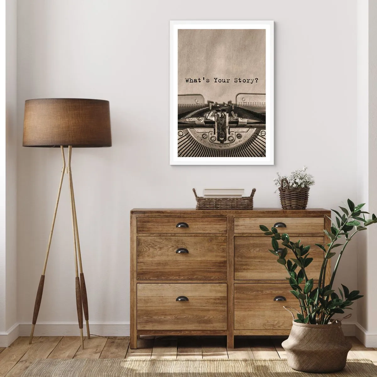 Plakát v bílém rámu - Pověz mi - 70x100 cm