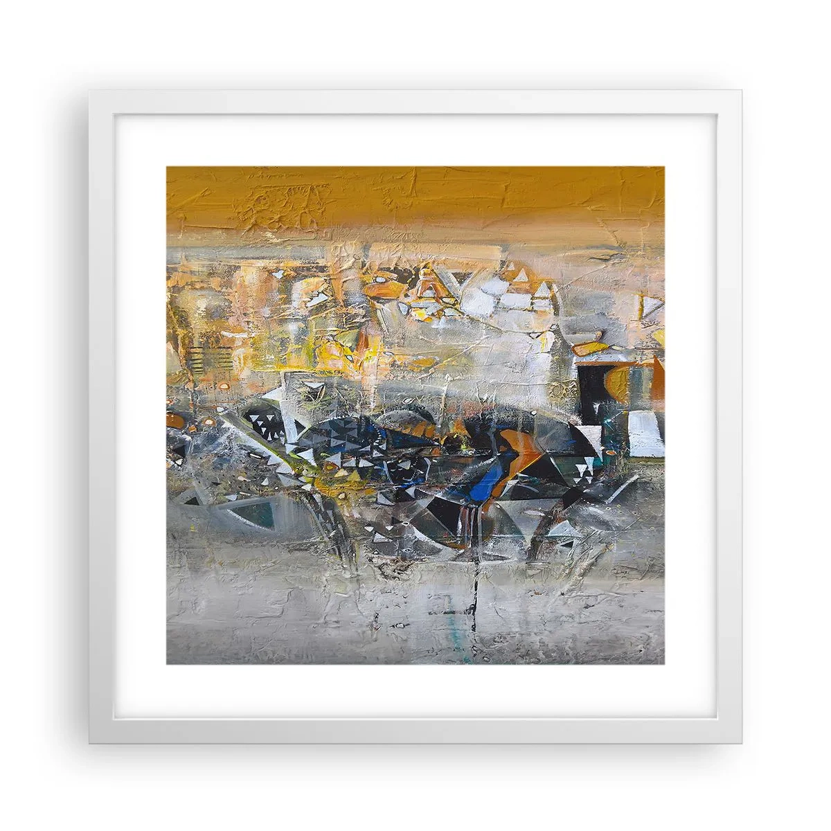 Plakát v bílém rámu - Všechno se podaří - 40x40 cm