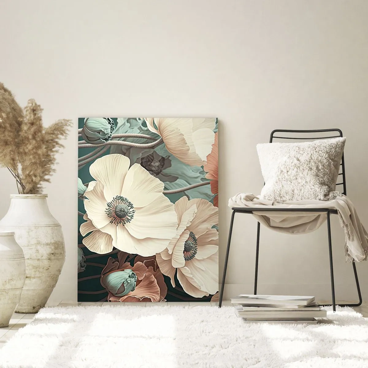 Obraz na skle - Šepot máků - 80x120 cm