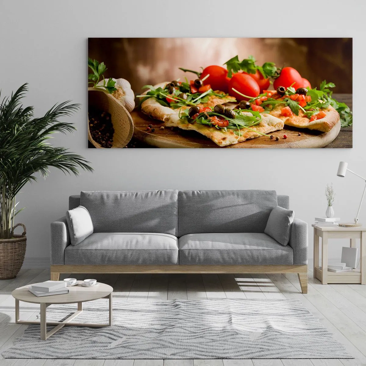 Obraz na skle - Přímo z pece a ze zahrady - 100x40 cm