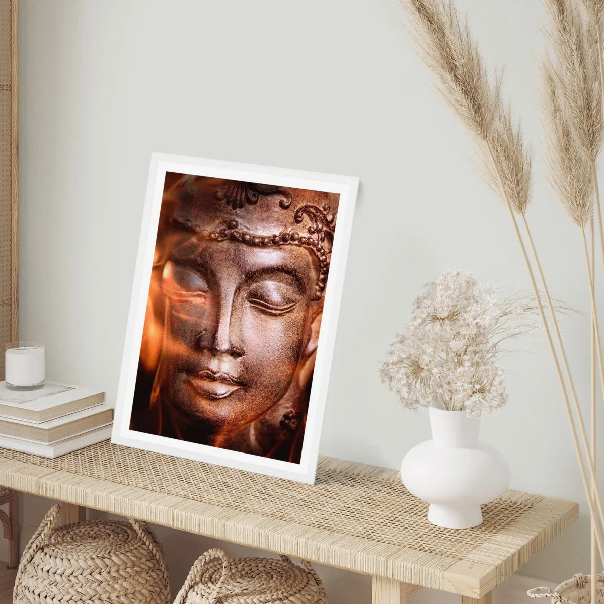 Plakát v bílém rámu - Existuje pouze zde a nyní - 61x91 cm