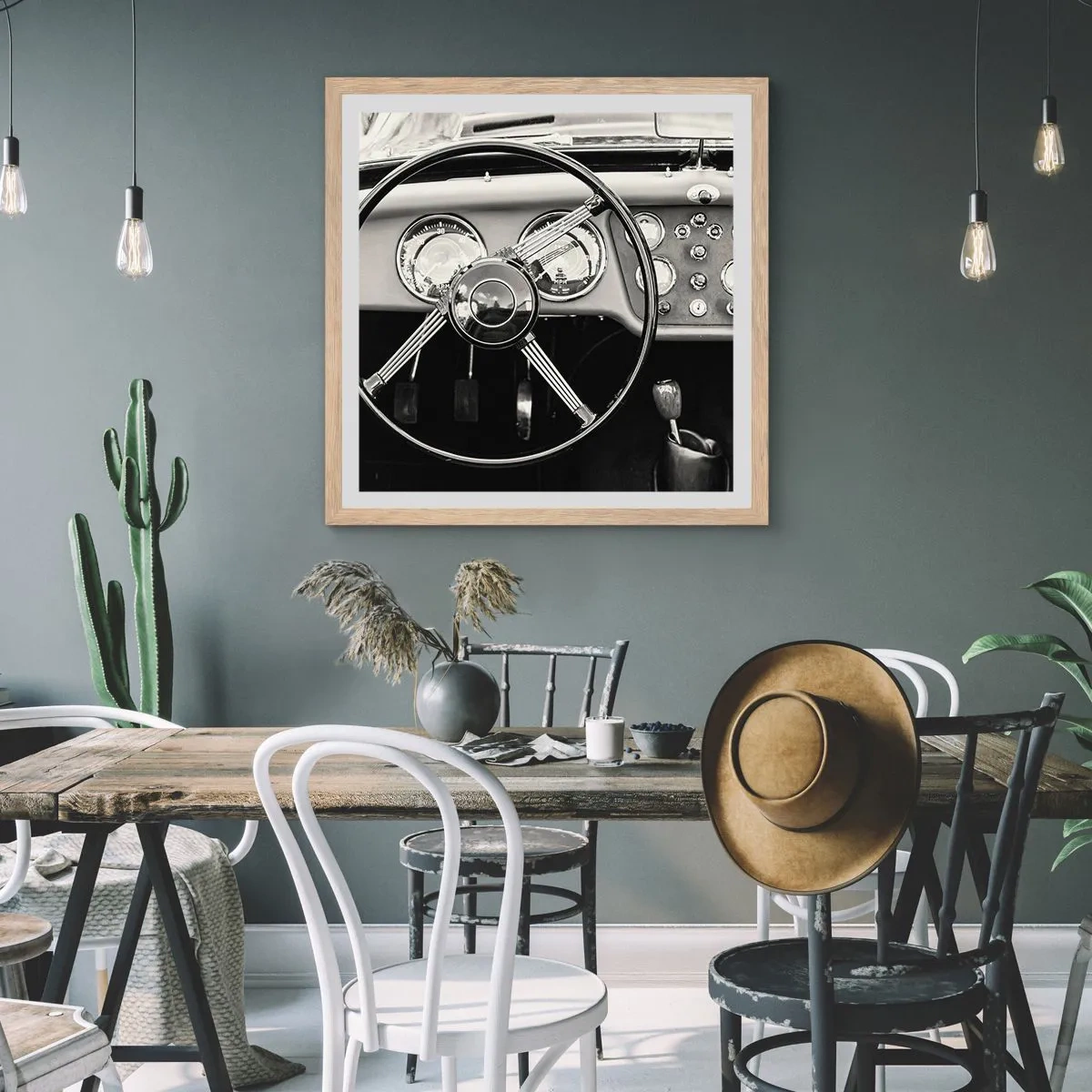 Plakát v rámu světlý dub - Sen sběratele - 40x40 cm