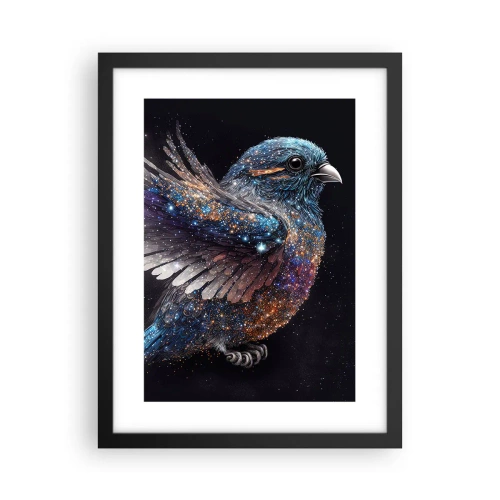 Plakát v černém rámu - Diamantový vrabec - 30x40 cm