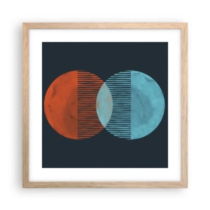 Plakát v rámu světlý dub - Astronomická fantazie - 40x40 cm