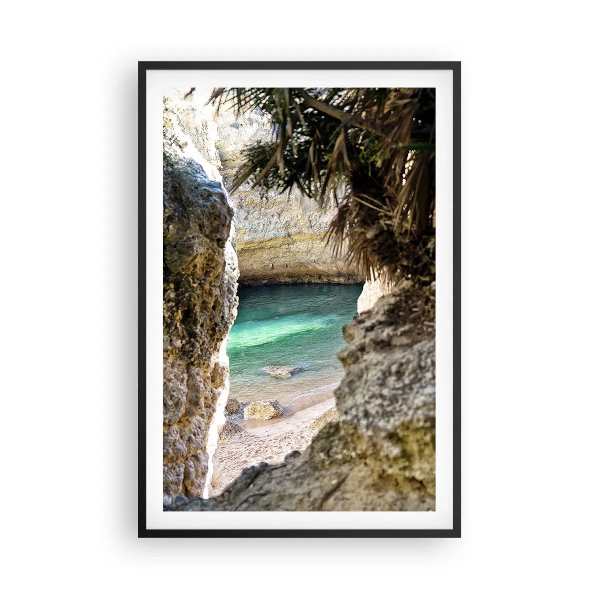 Plakát v černém rámu - Tyrkysová zátoka - 61x91 cm
