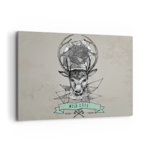 Obraz na plátně - Vidění sv. Huberta - 100x70 cm