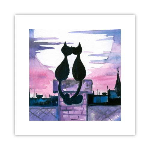 Plakát - Rendez-vous pod měsíčkem - 30x30 cm